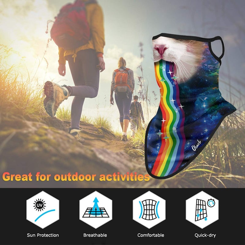 Obacle Bandana Face Mask with Ear Loops Neck Gaiter Face Mask Scarf Face Cover for Men Women - Image 3